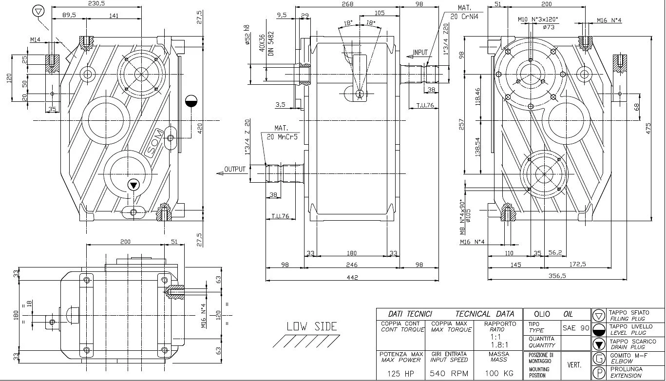 feed-mixer-pto-gearbox-c3a-dimensions-1