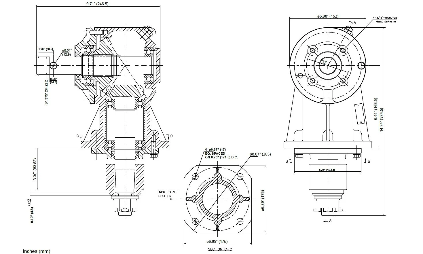 rotary-cutter-pto-gearbox-rc30-dimensions-1